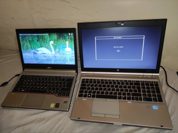 Fujitsu i7, HP i5 laptop 