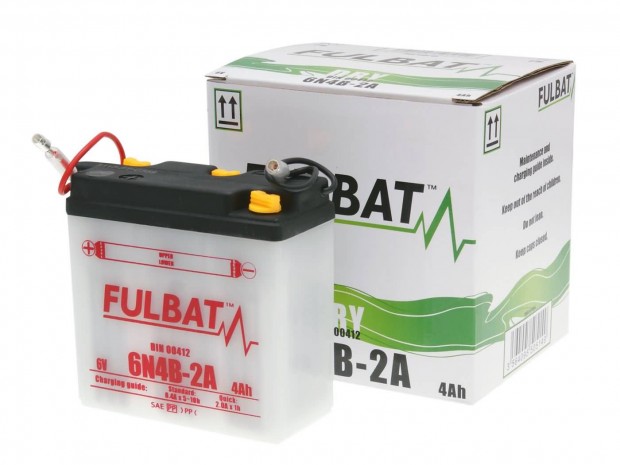 Fulbat 6V 6N4B-2A DRY szraz akkumultor + savcsomag