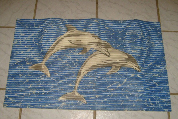 Fürdőszoba szőnyeg, kilépő - delfines 80 x 49 cm