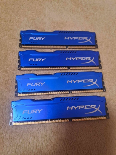 Fury Hyperx 4x4 gb 1600 MHz ddr3 memria