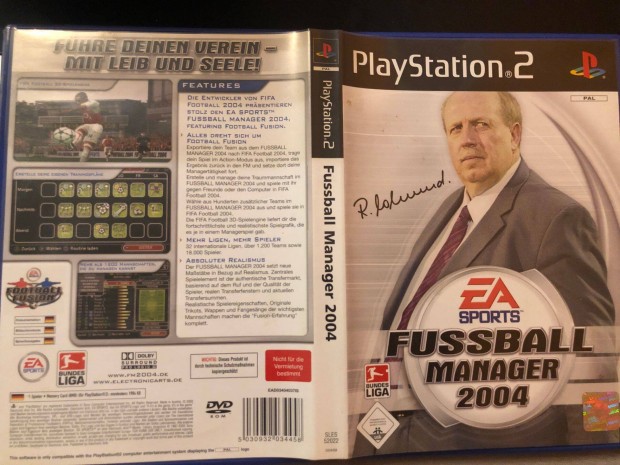Fussball Manager 2004 PS2 Playstation 2 (karcmentes, kisknyvvel)
