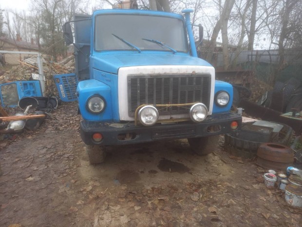 GAZ Gazdy 3309 teherautó, gyári billencs, 2 tonnás far daruval eladó