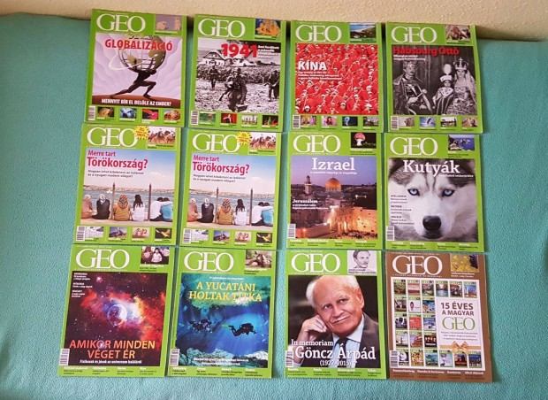 GEO magazinok (2008, 2011-2012, 2015, 2020-as számok)