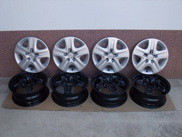 GM Opel gyri j 5x110 R15 ET-43 struktur felni dsztrcsval egytt