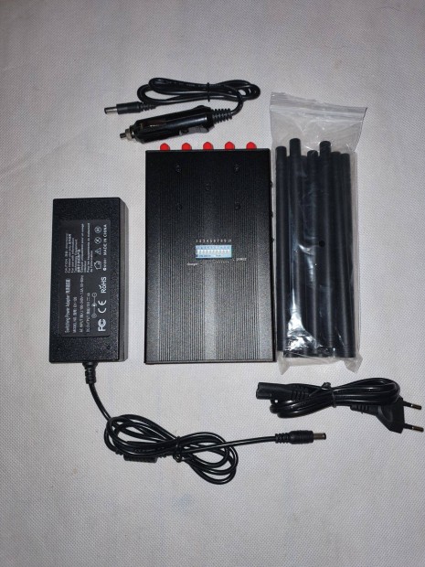 GSM + WIFI + GPS 10 antennás jammer blokkoló zavaró blocker Profi Fels