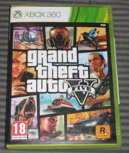 GTA V. (Grand Theft Auto 5.) Gyri Xbox 360 Jtk Akr Flron