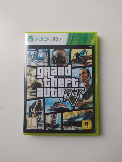 GTA V - eredeti Xbox 360 jtk trkppel nagol nyelv szp llapotban