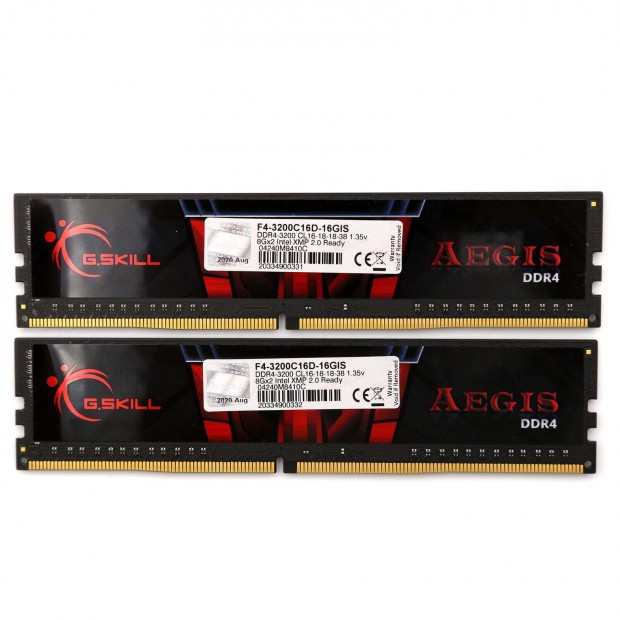 G.Skill Aegis 32GB (4x8Gb) DDR4 RAM - Gskill F4 3000Mhz 16D CL16-18-18