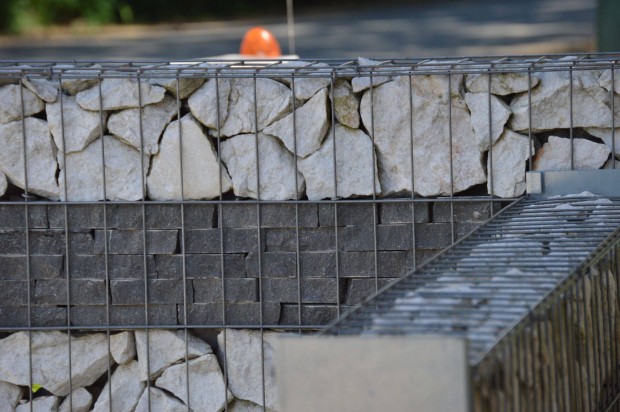 Gabion kerítés, 2D kerítéspanel, támfal, kőkerítés - 200 cm oszlop