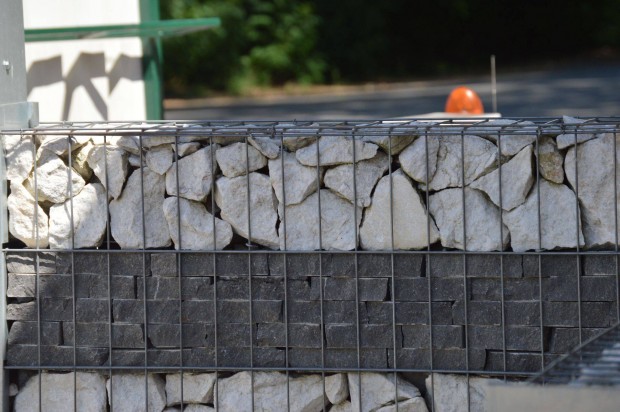 Gabion kerítés, kőkerítés, 2D kerítéspanel, támfal - 160 cm oszlop