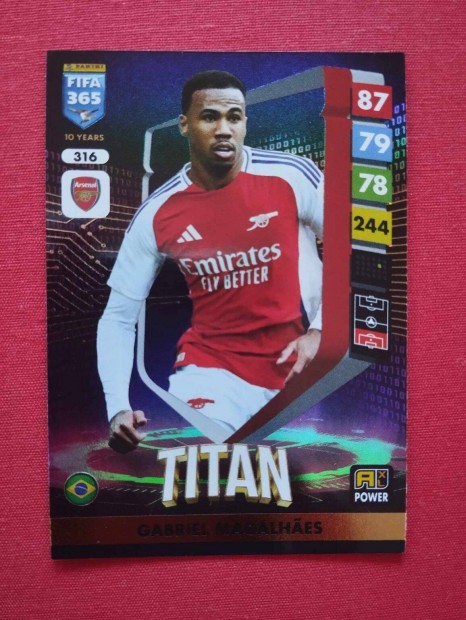 Gabriel Magalhaes (Arsenal) FIFA 365 2025 Power Titan focis krtya