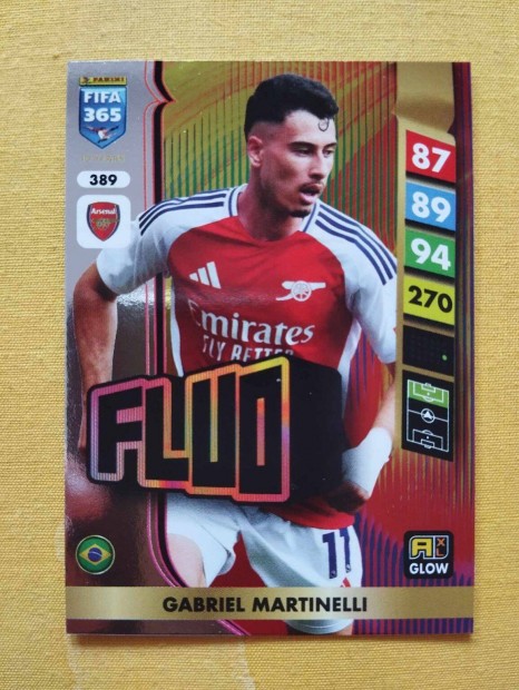 Gabriel Martinelli (Arsenal) FIFA 365 2025 GLOW Fluo focis krtya