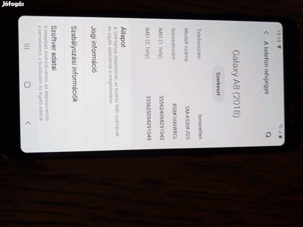 Galaxy A8 SM-A530F 32GB Dual SIM okostelefon fekete 4Gb ram eladó