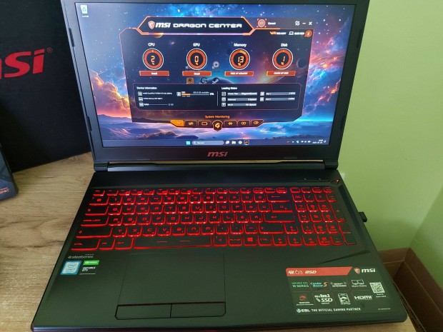 Gamer Laptop MSI GL63,Intel i7, 32Gbram, Geforce Gtx1660Ti 6GB, 1Tbssd