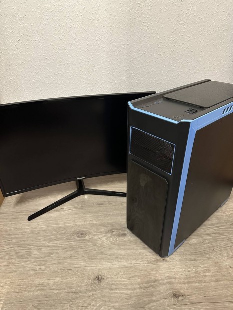 Gamer Pc + Samsung velt monitor / 1050ti / Ryzen 3