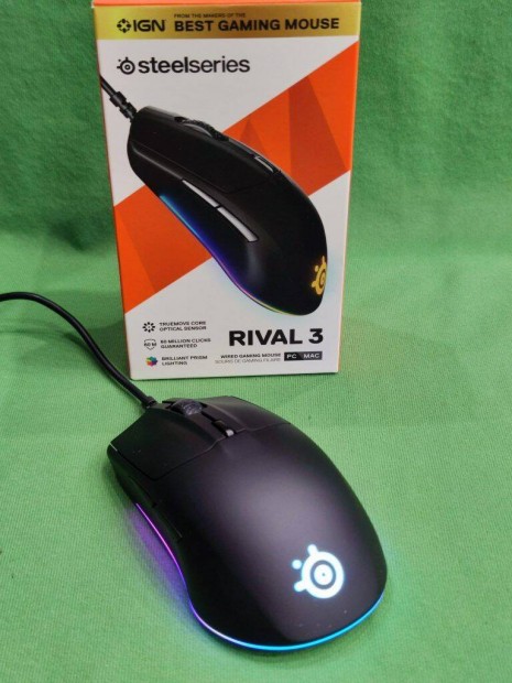 Gamer eg�r Steelseries Rival 3 (M-00018) vezet�kes - doboz�ban