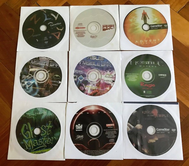 Gamestar / PC Guru stb papírtokos játékmellékletek 350Ft/db