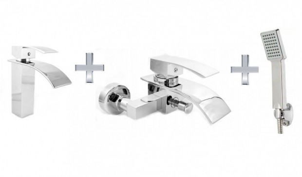 Gamma Slim 3in1 mosdó + kád csaptelep + zuhanyrózsa szett