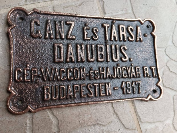 Ganz Danubius Gptbla Vagon s Hajgyr Budapest 1917 tbla