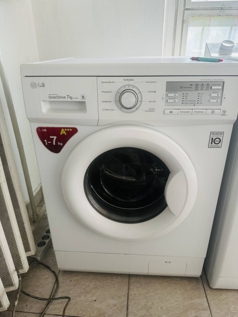 Garanciális LG direct drive 7kg 1200A+++ elöltöltős mosógép