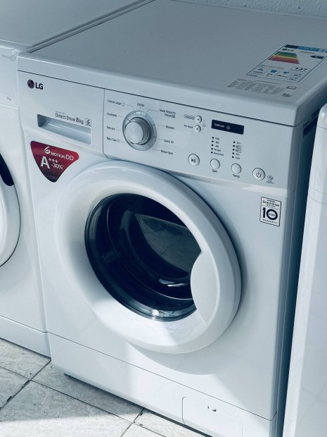 Garanciális LG direct drive 8kg A+++ elöltöltős mosógép
