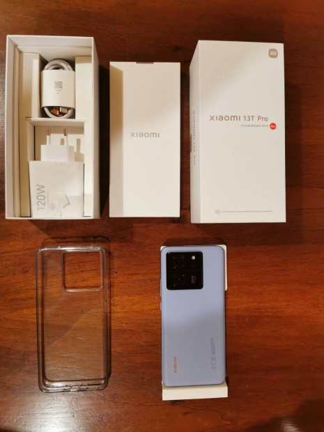 Garanciális Xiaomi 13T Pro 12/512GB KÉK 5G 120w gyorstöltő!