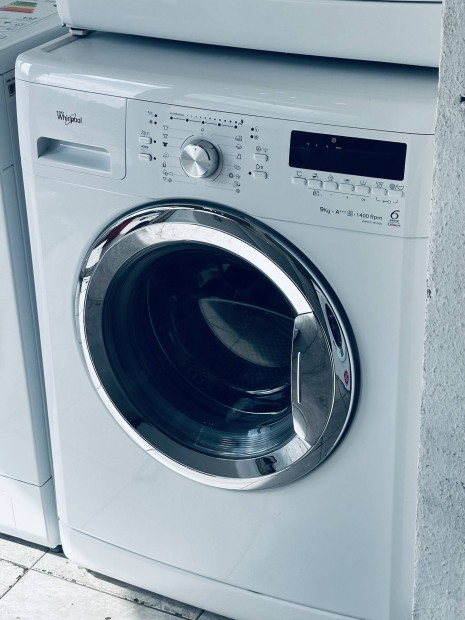 Garanciális whirlpool 9kg 1400A+++ elöltöltős mosógép