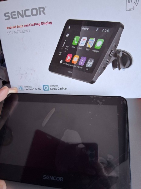 Garanciás! Sencor Carplay és Android autós kijelző tolatókamerával