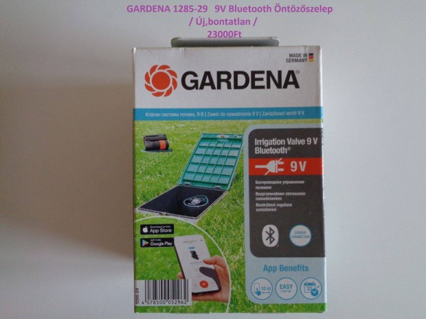 Gardena 1285 9V-os Bluetooth ntzszelep