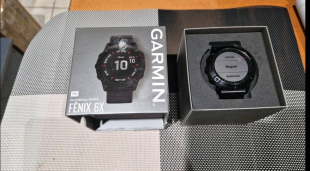 Garmin Fnix 6X Pro Okosra jszer Fekete Garancival !