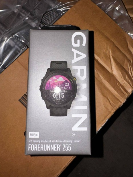 Garmin Forerunner 255 music fekete szinben Teljesen Uj elado