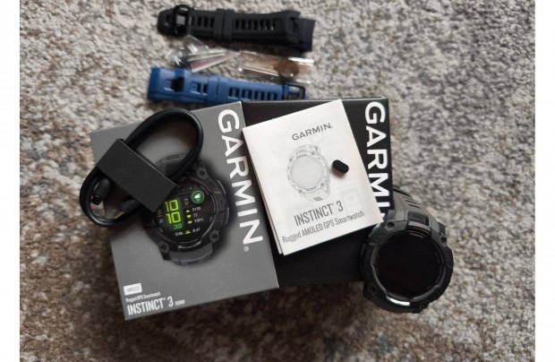 Garmin Instinct 3 50mm AMOLED - plusz kt szjjal