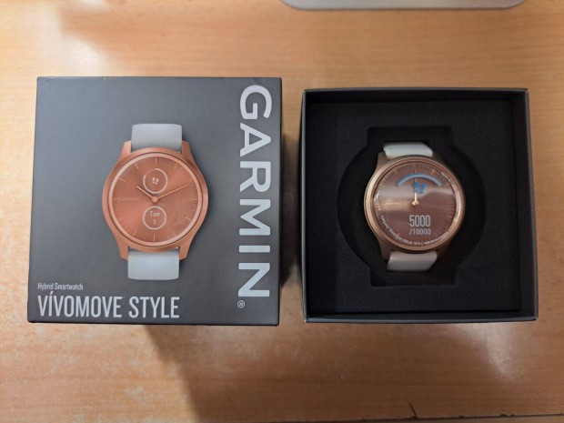 Garmin Vivomove Style Okosra jszer Rose Gold Garancival !