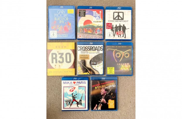 Gary Moore, Rush, The Who, Chickenfoot, Clapton, Toto, Mika blu-ray