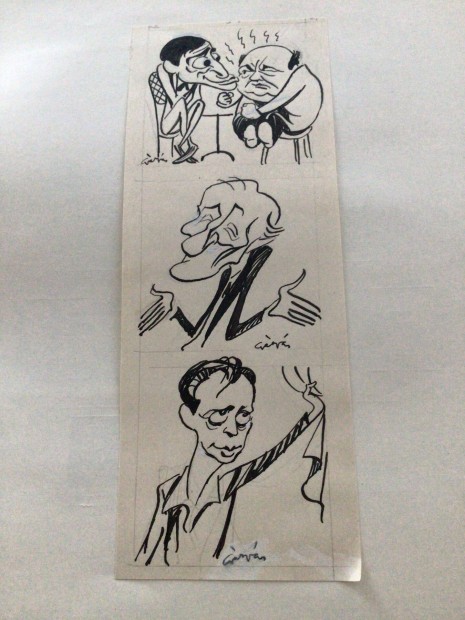Gspr Antal eredeti karikatra rajza a Szabad Szj c. lapnak 20 x 7,5