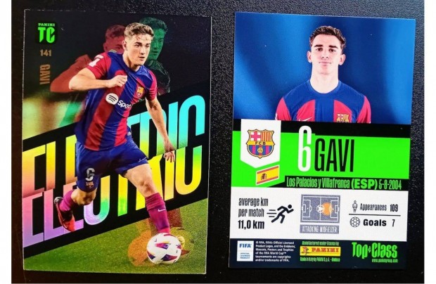 Gavi Barcelona Electric focis krtya Panini Top Class 2024