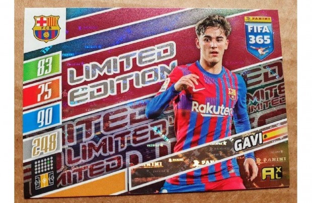 Gavi Barcelona Limited Edition focis krtya Panini 2022 Update