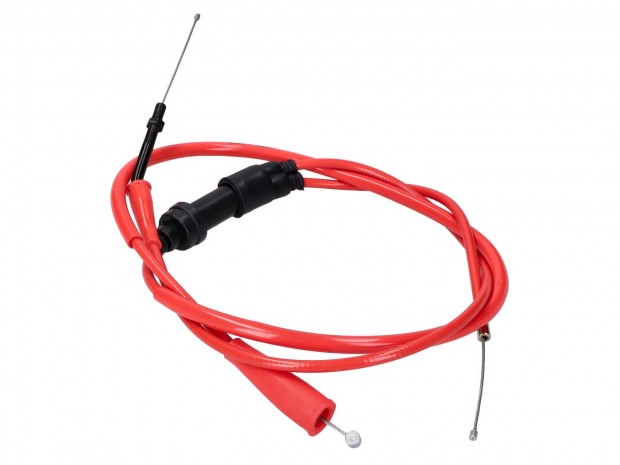 Gázpedál kábel komplett Doppler PTFE piros Derbi Senda 00-, Gilera SMT
