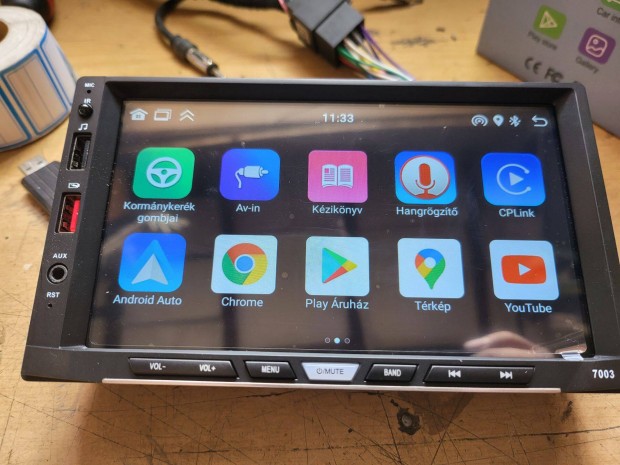Gearlec 2din 7" fejegység (Android, wifi, gps, igo)