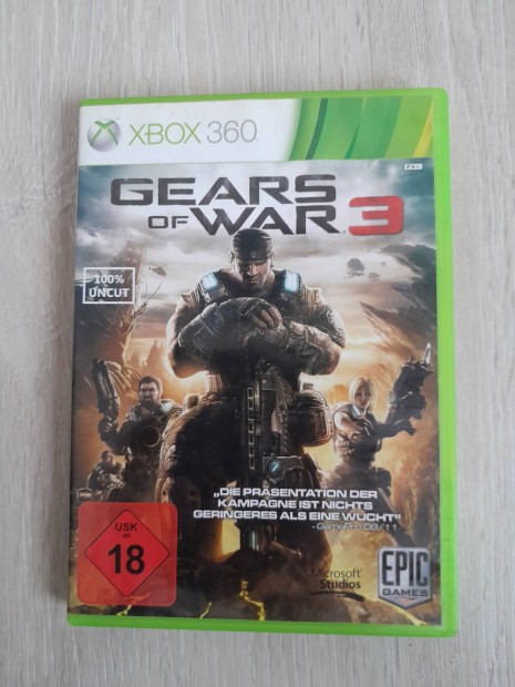 Gears Of War 3 Xbox 360 jtk - Karcmentes!