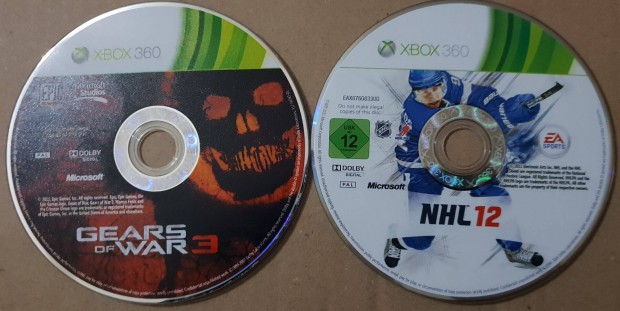 Gears of war 3 Xbox 360 jtk + NHL 12 egyben 2000 Ft