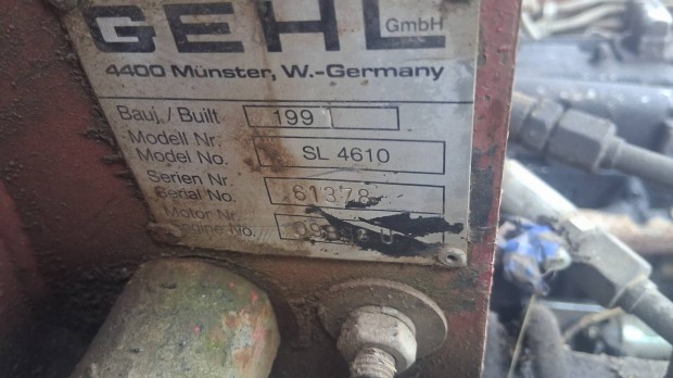 Gehl 4610 trgya villval fld kanllal 