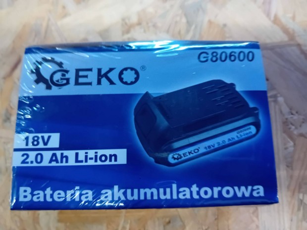 Geko 18 V 2,0 Ah Li-ion akkumultor G80600 j!