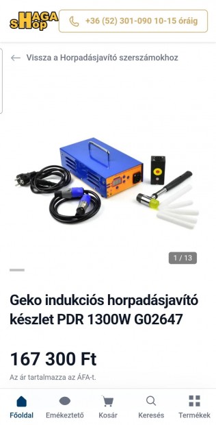 Geko indukciós horpadásjavító készlet szinte új, garanciával eladónhu