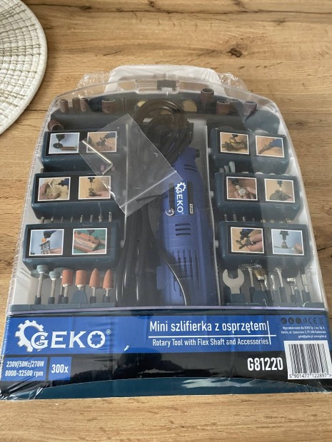 Geko mini k�sz�r�, f�r�, grav�roz�, csiszol�, 270W, 300 darabos