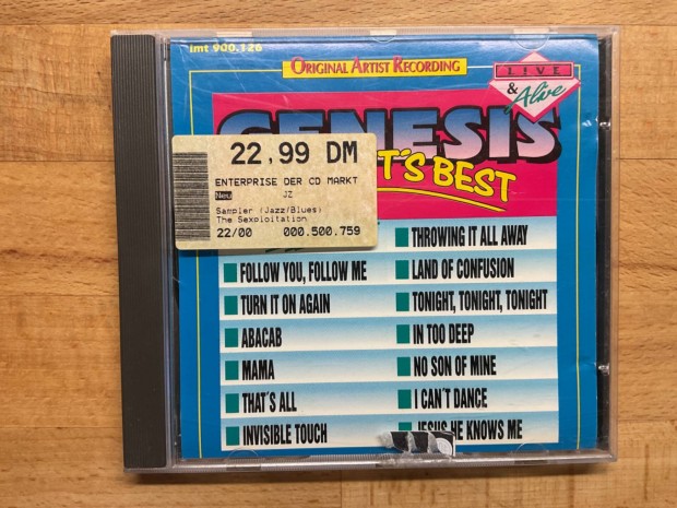 Genesis- Live USA, CD lemez kifogstalan