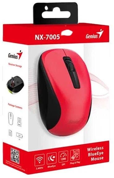 Genius NX-7005 piros vezeték nélküli egér