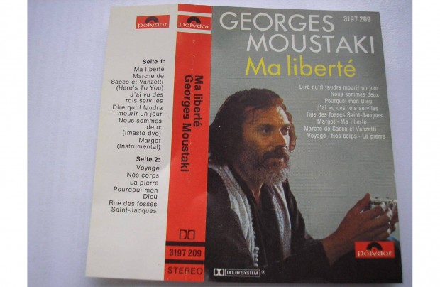 Georges Moustaki- Ma libert , gyri msoros kazetta ,,1971