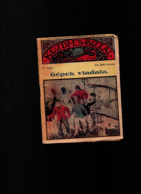 Gpek viadala - sci-fi ritkasg 1925