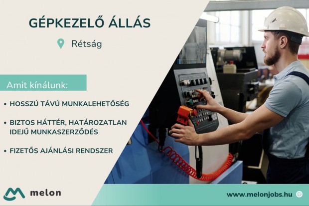 Gépkezelő álláslehetőség